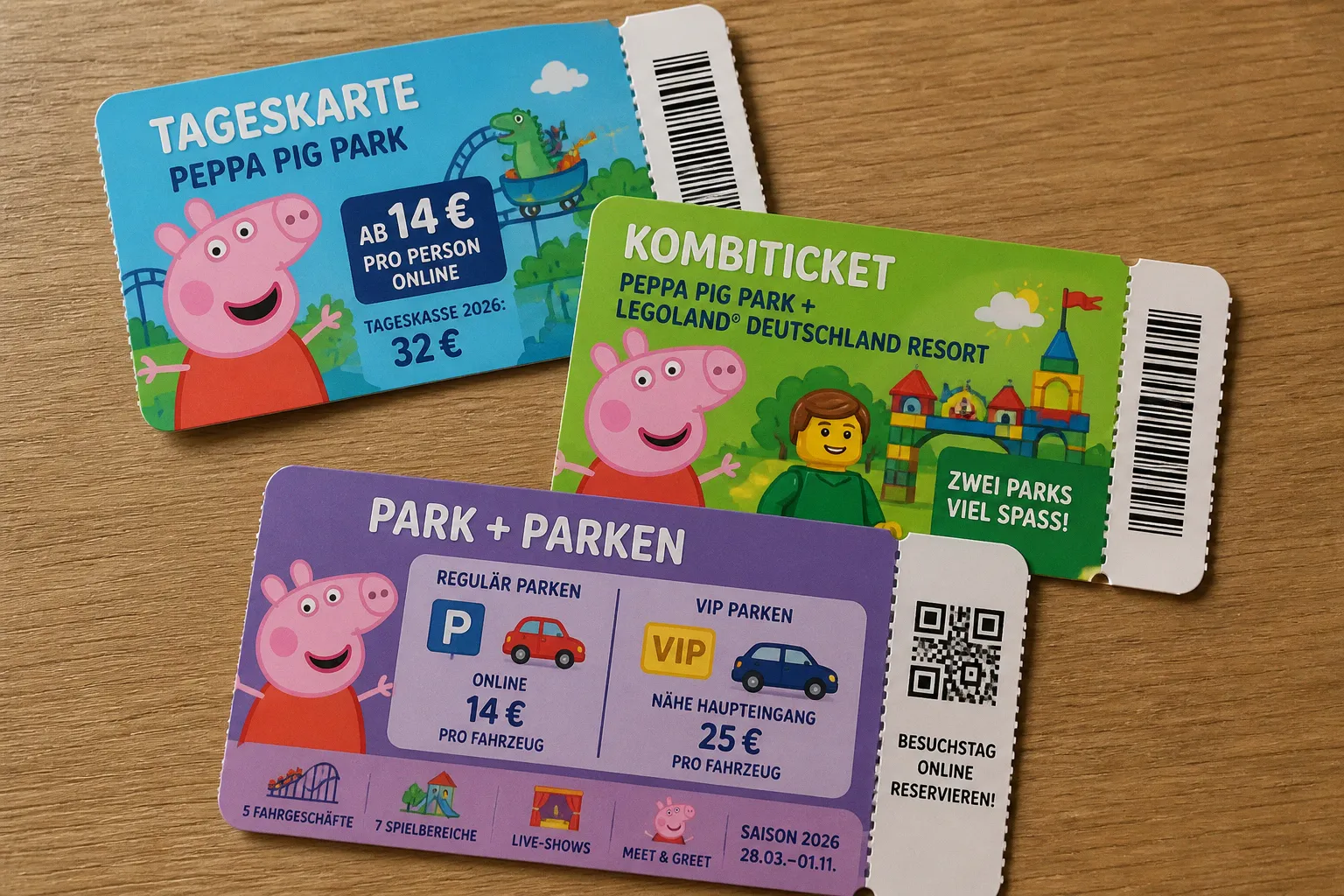 PEPPA PIG Park Tickets: Drei Optionen im Vergleich